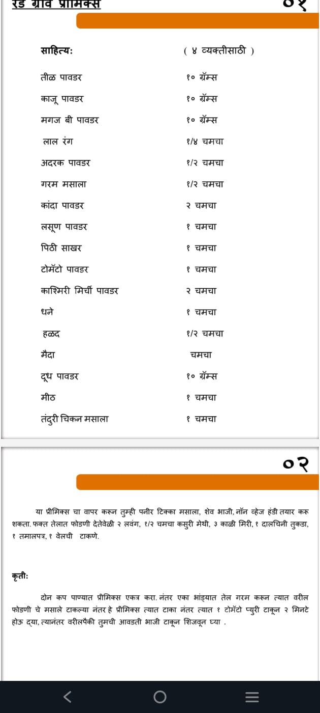 30 Types Biryani Recipes in Marathi PDF | 16 Non-Veg, 14 Veg + 7 Gravy Premix Recipes