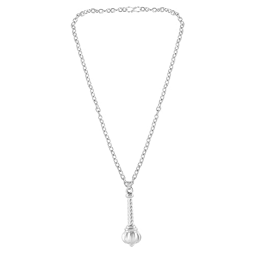 Hanuman Gada Silver Pendant – Bajrangbali Spiritual Pendant for Men | Mahavir Hanuman Devotional Necklace