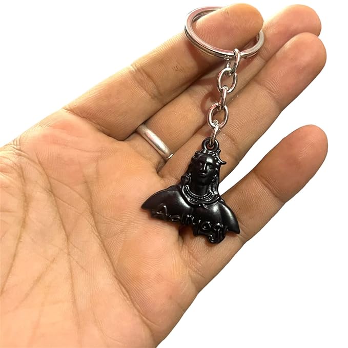 Adiyogi Keychain – Lord Shiva Mahadev Spiritual Key Ring for Keys, Bike & Car | Inspirational Keychain