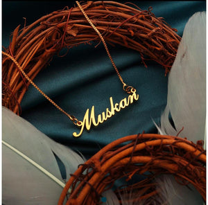 Customized Name Necklace in Gold & Silver | Personalized Name Pendant for Women & Men